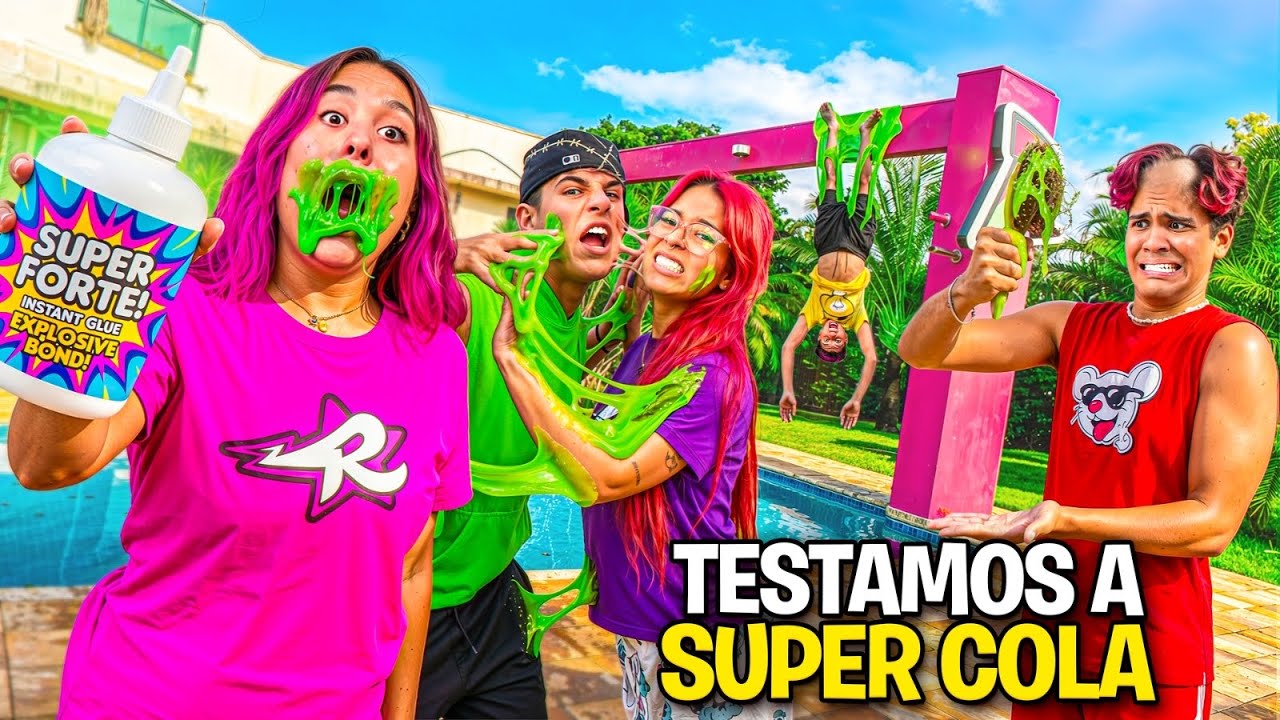 TESTAMOS A COLA MAIS POTENTE DO MUNDO *A Katlen se machucou !