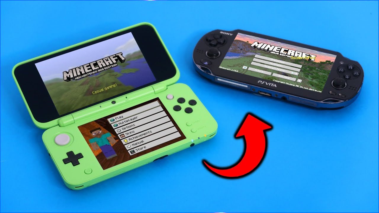 el MINECRAFT EDITION 😎 PS VITA vs NINTENDO 2DS XL