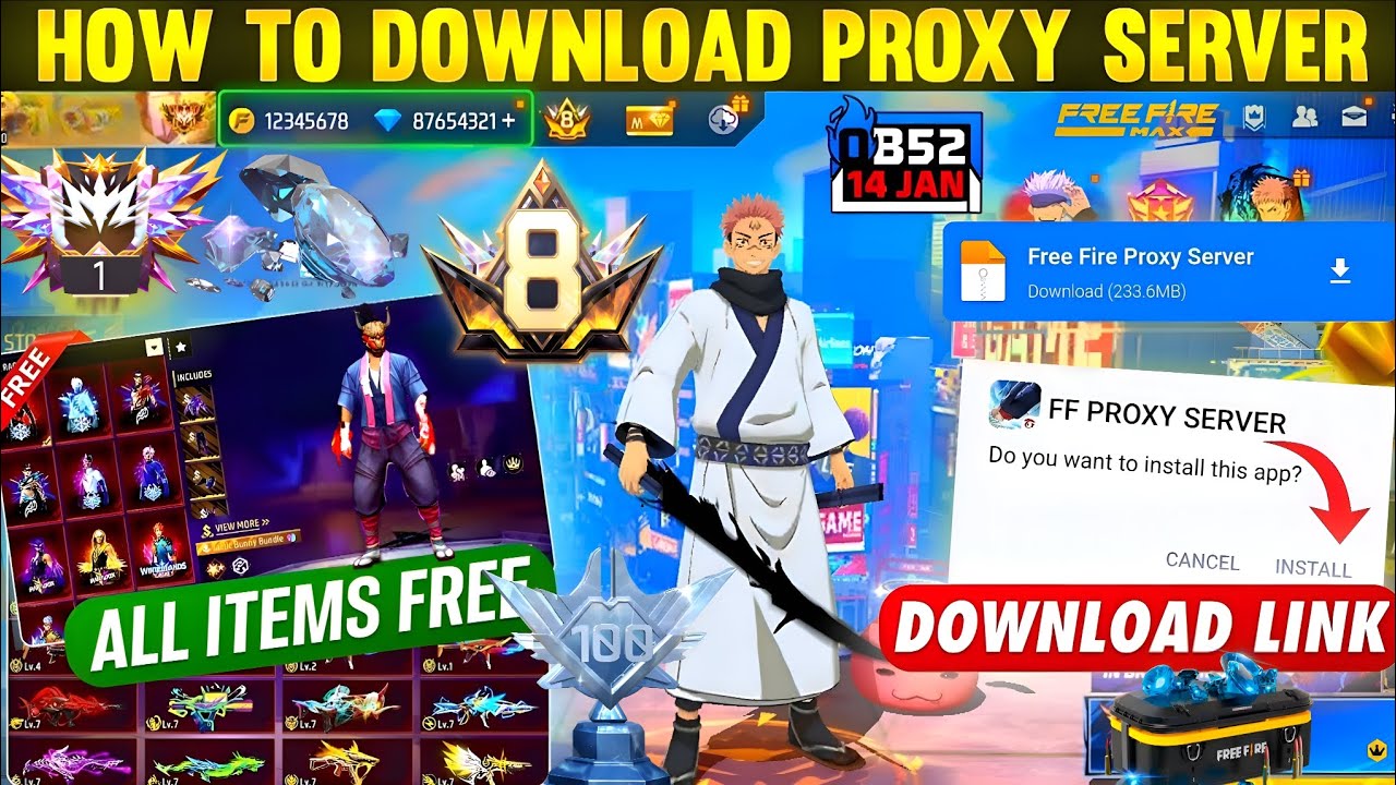 ASTUTE FREE FIRE PROXY SERVER APPLY PROCESS (OB52 UPDATE) 🔥💯 | HOW TO DOWNLOAD PROXY SERVER OB52