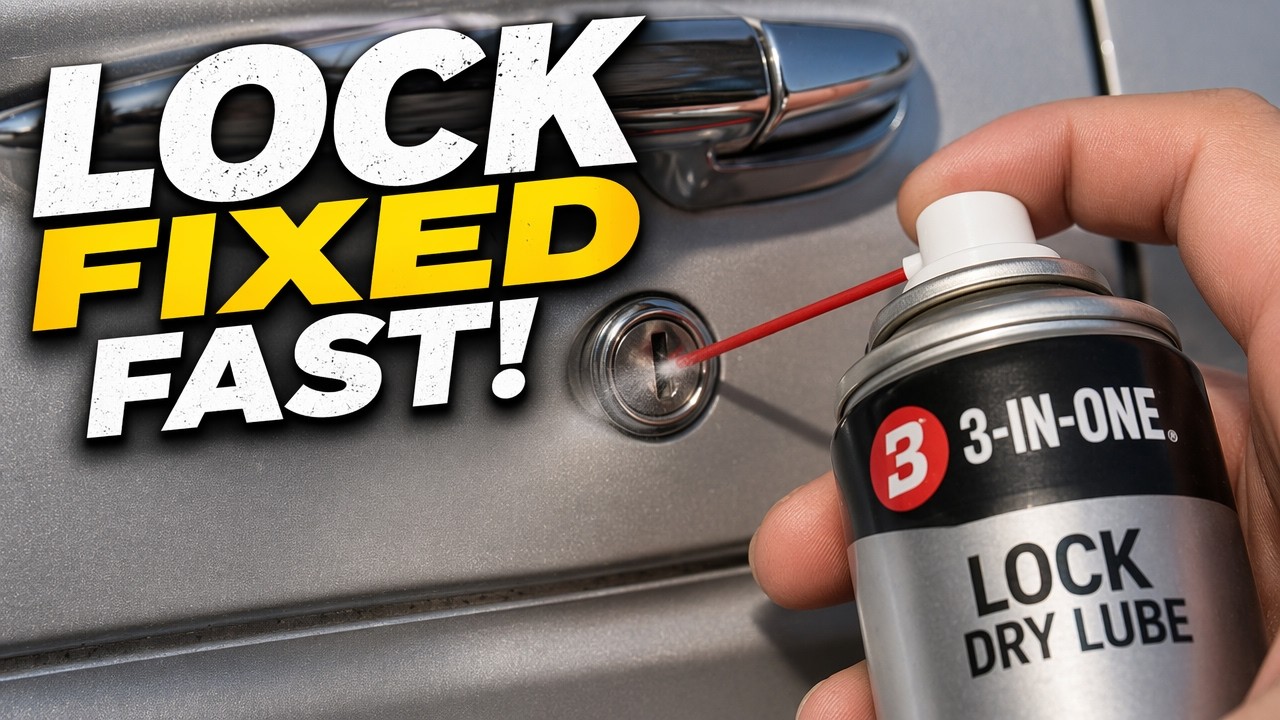 Fix Sticking Door Lock with 3-IN-ONE Lock Dry Lube?