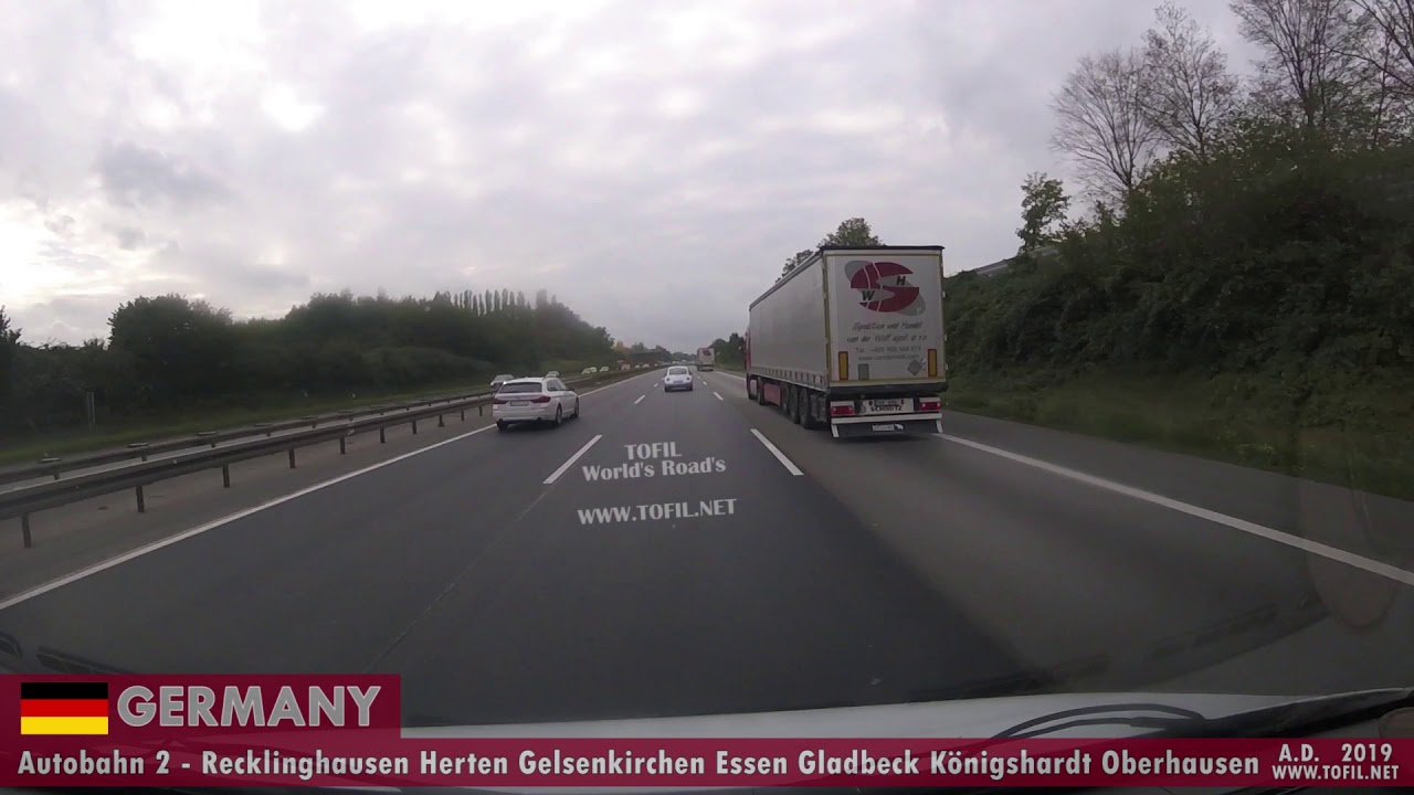 1151 GERMANY - Autobahn 2 Recklinghausen Herten Gelsenkirchen Essen Gladbeck Königshardt Oberhausen