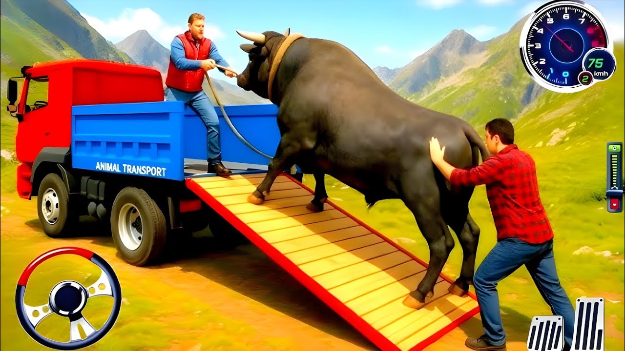 Animal Transport Truck Games|  Animal Truck Simulator Games 🦛🦧🐄 