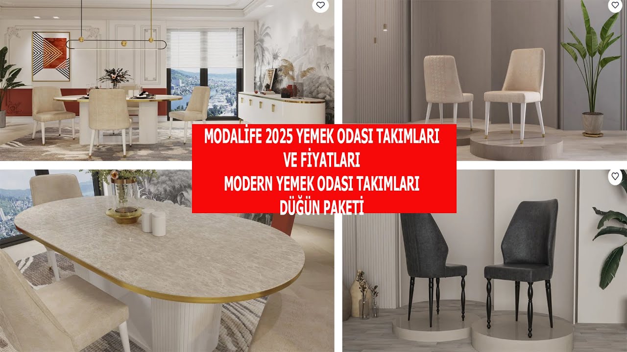 MODALİFE 2025 YEMEK ODASI TAKIMLARI ve FİYATI |MODERN YEMEK ODASI TAKIMLARI |2025 YEMEK ODASI TAKIMI