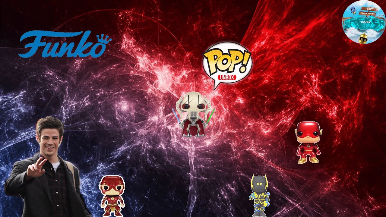 Review распаковка,The Flash and General Grievous  Funko Pop + Grant Gustin's autograph