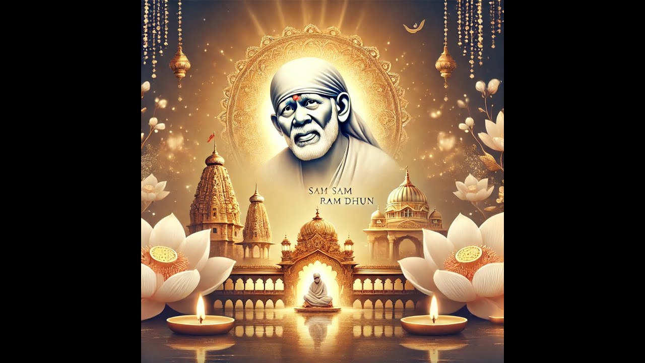 Om Sai Ram Dhun | Blissful Sai Baba Chant with Shirdi Mandir Slideshow