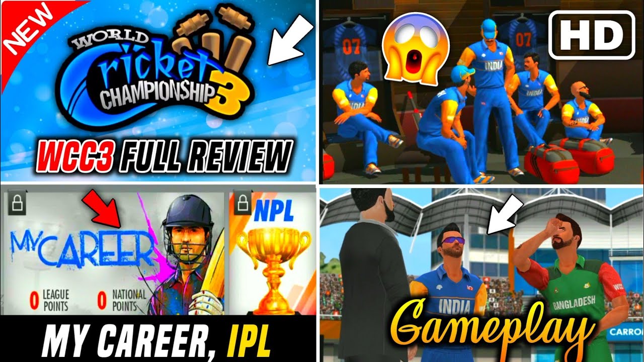 Omg! Wcc3 Full Review Gameplay, Career Mode, HD Graphics, IPL 2020, New UI & Commentary !!
