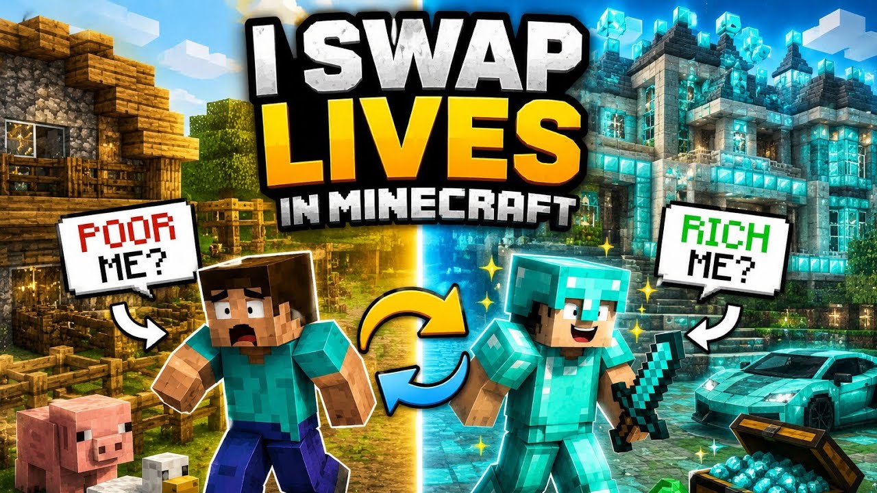 I swap lives in minecraft #minecraft #gameplay 