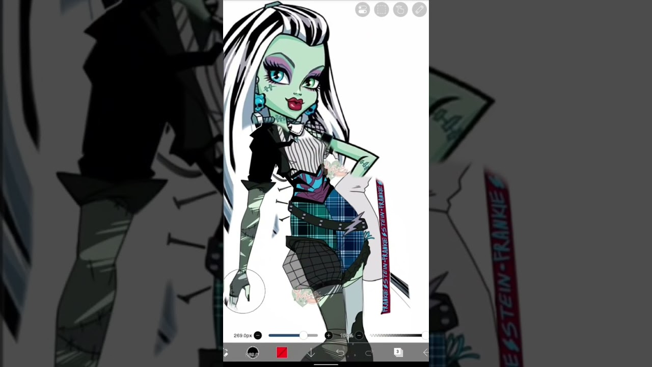 turning Frankie Stein into a VTuber design