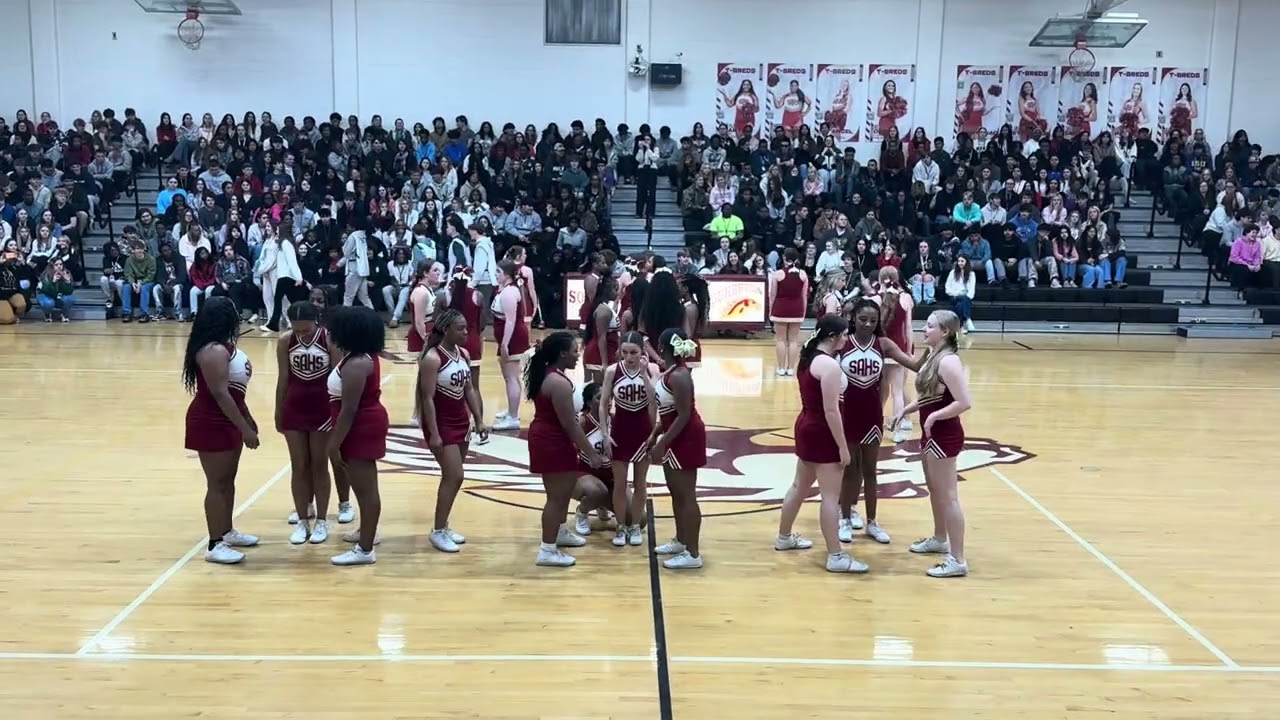 Our Cheerleaders doing their thing at our rival pep rally!!! 😍