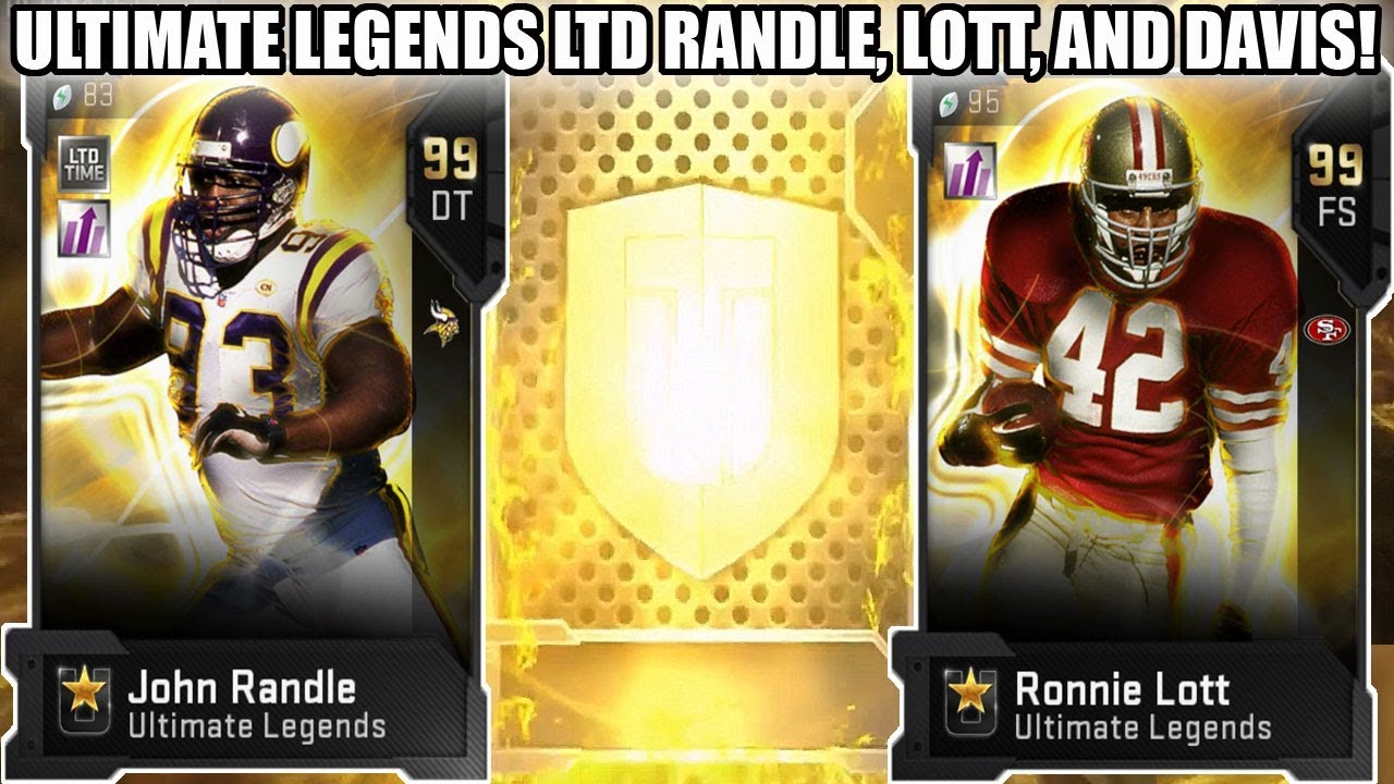 ULTIMATE LEGENDS 99 LTD RANDLE, TERRELL DAVIS, AND RONNIE LOTT! | MADDEN 19 ULTIMATE TEAM