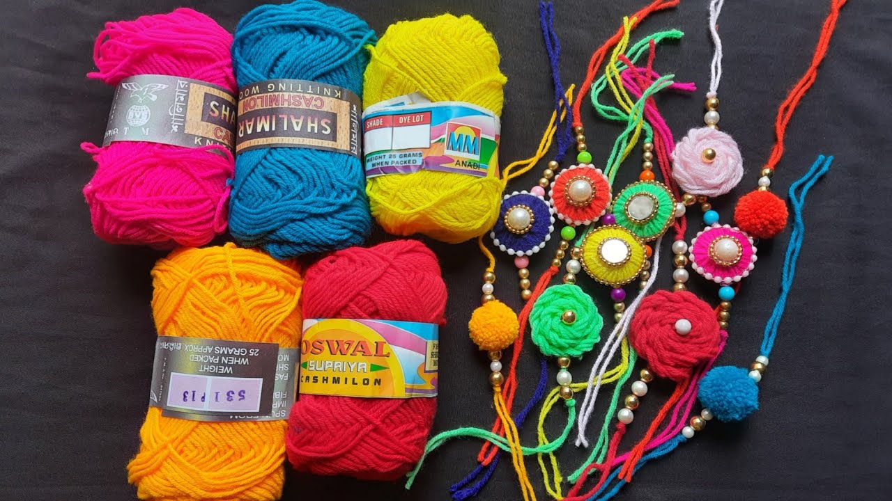 3 Beautiful Rakhi Making with Wool | How to Make Rakhi at Home | Handmade Rakhi | DIY