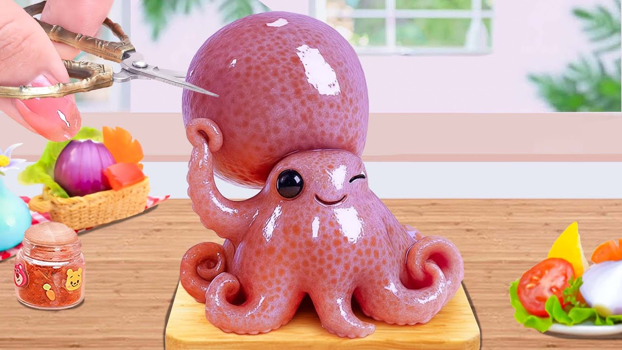Top Dish 🐙 Octopus with Hot Pepper Sauce 🌶️🔥 Pedasnya Nendang!🔥Tiny Tasty Kitchen