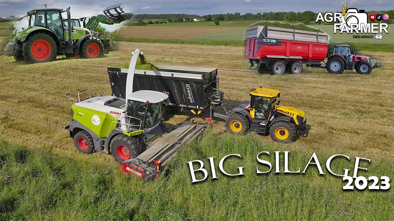🎬 ENSILAGE de SEIGLE pour une METHANISATION 💨🌿 | JCB Fastrac / KRAMPE 50m³ 🟡⚫ #big #silage #2023