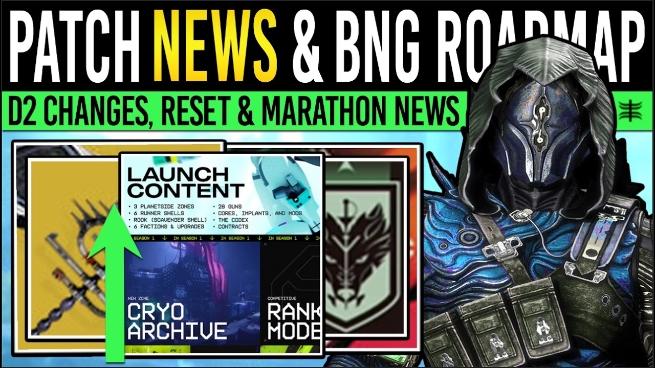 Bungie News: MARATHON ROADMAP & D2 PATCH NOTES! Eververse Reset, Season Delay & Rewards (3rd March)