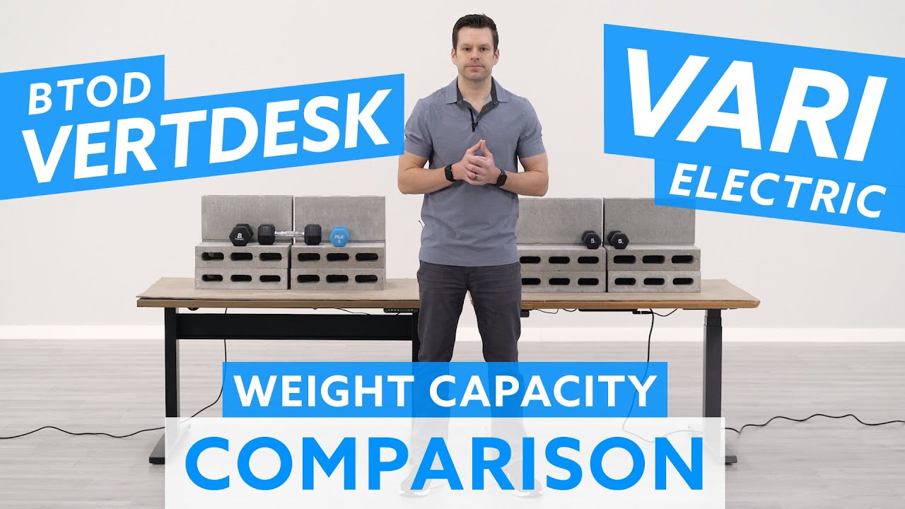 VertDesk v3 vs. Vari Electric Stand Desk Weight Capacity Comparison