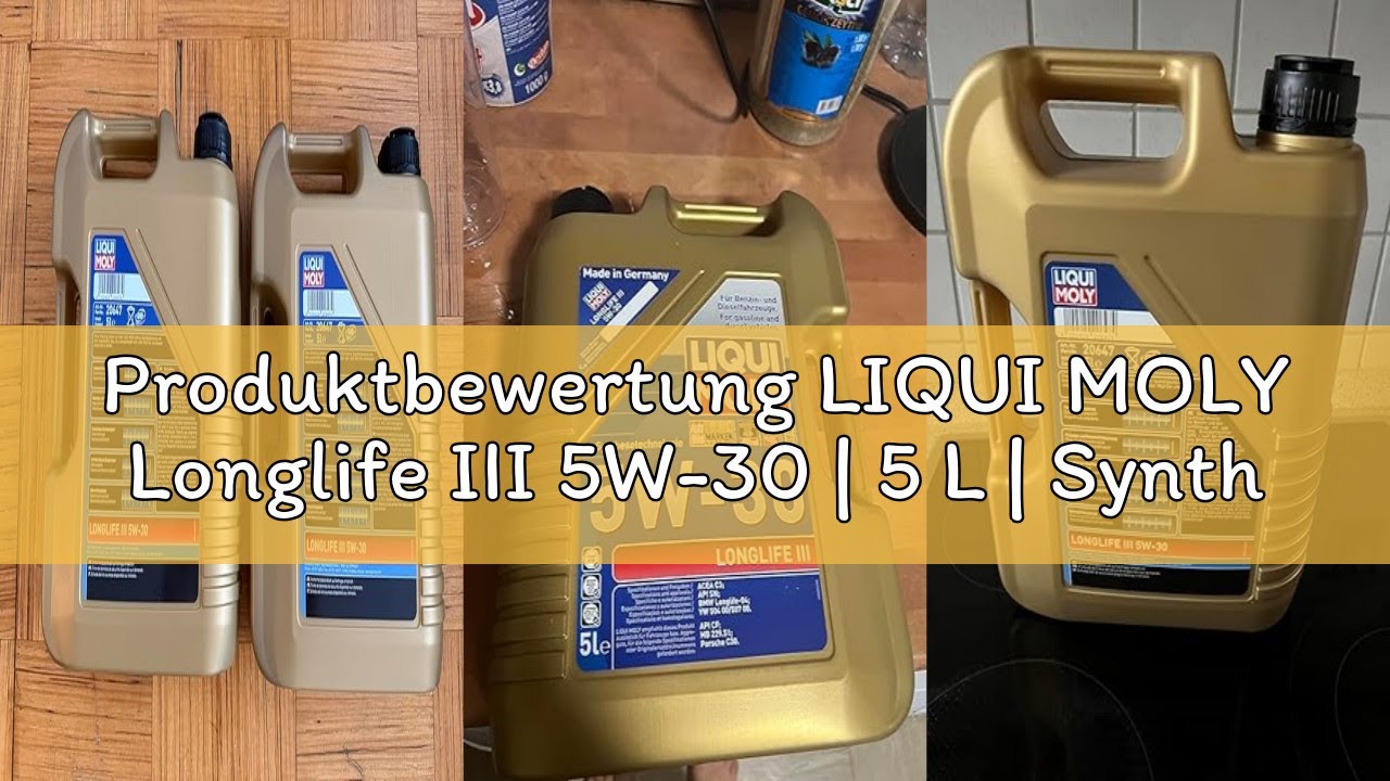 Produktbewertung LIQUI MOLY Longlife III 5W-30 | 5 L | Synthesetechnologie Motoröl | Art.-Nr.: 20647