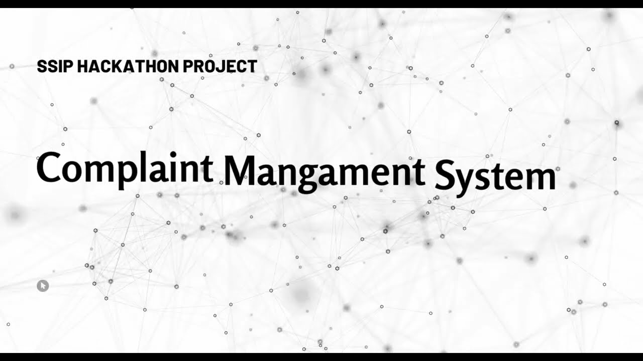 Complaint Management System working