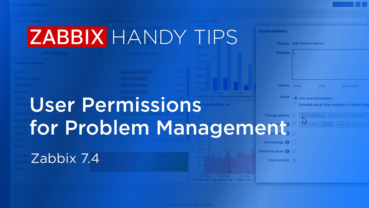 Полезные советы по Zabbix: Права доступа пользователей для управления проблемами