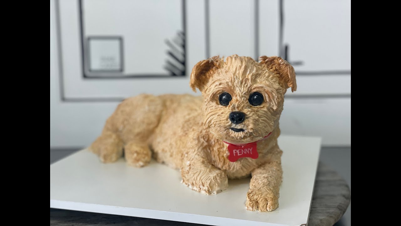 How to make a dog cake | 3D dog cake tutorial