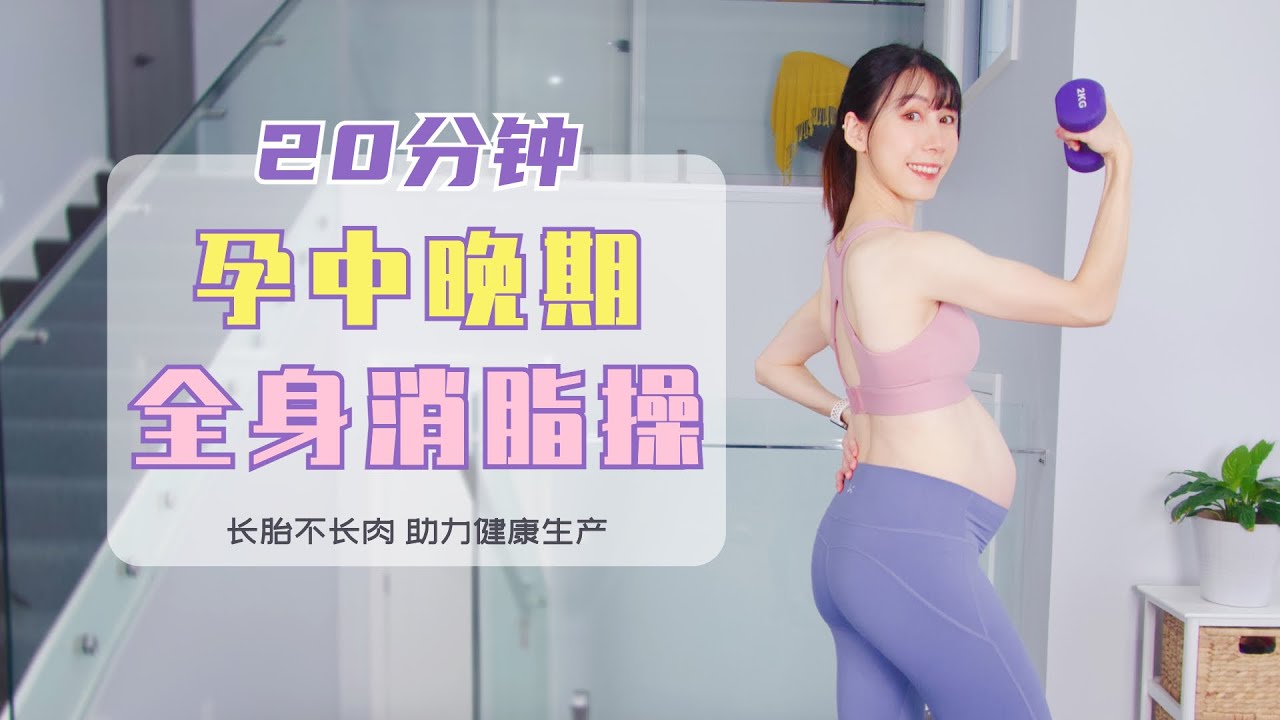 20分钟孕期全身消脂操【进阶版】 适合孕中晚期｜20MIN Advanced Full Body Workout for Pregnancy