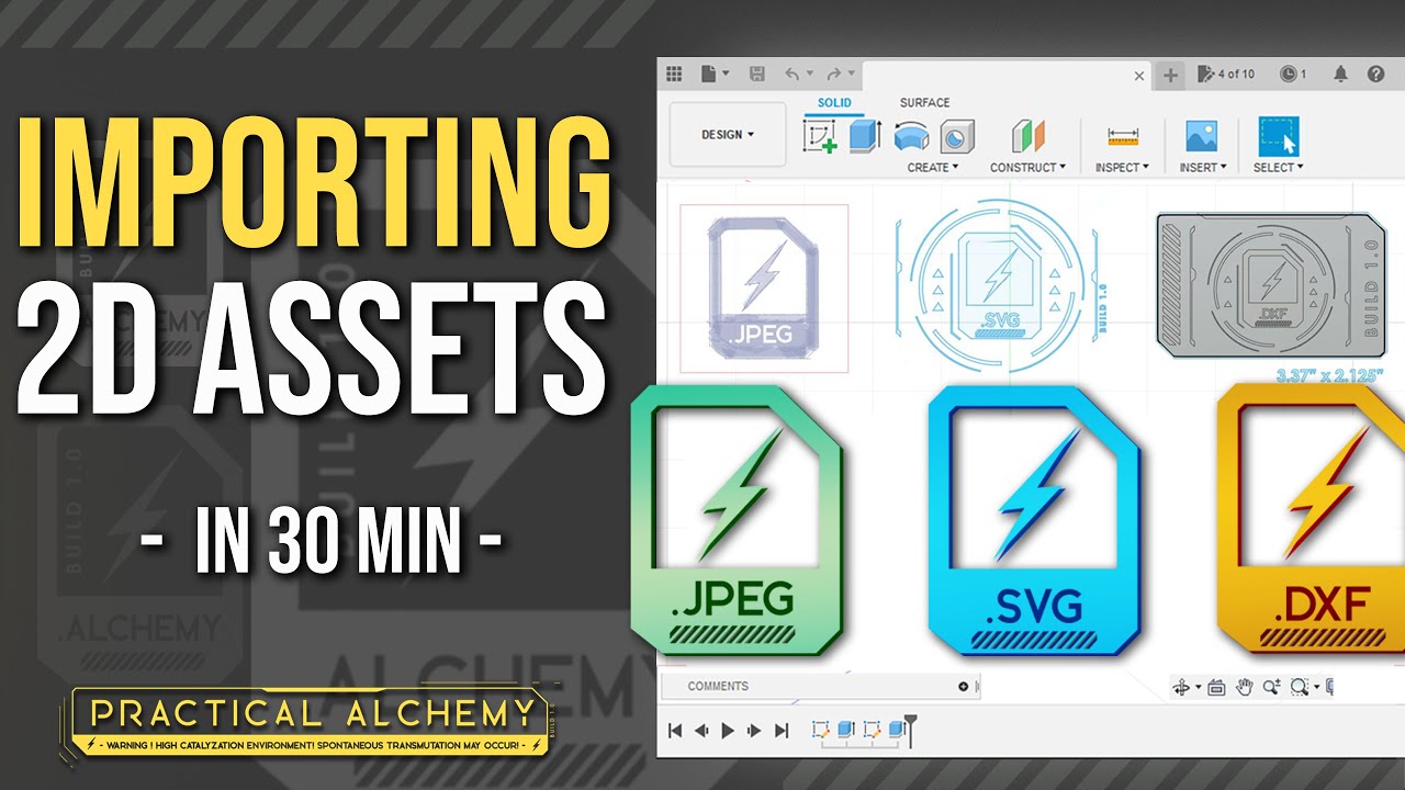 Beginner's Guide to Importing 2D Assets into Fusion 360 - JPEG, PNG, SVG, DXF [2022]