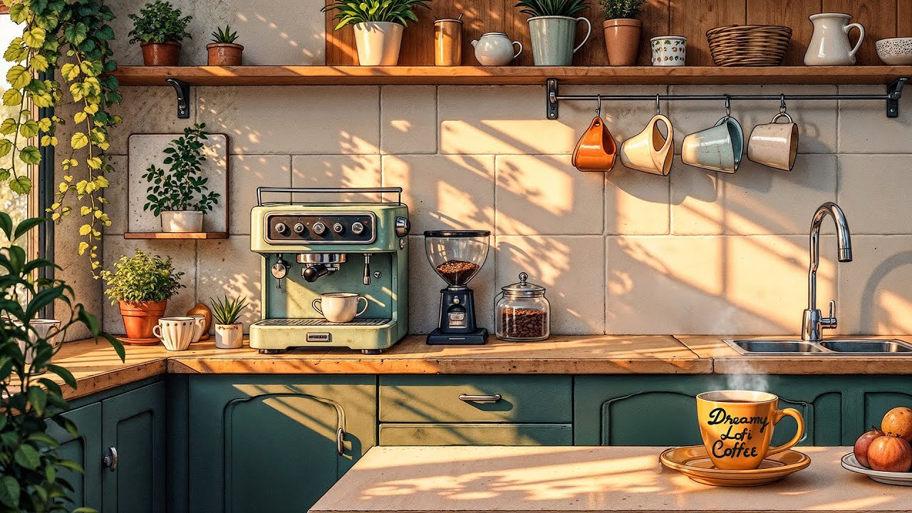 Dreamy Lofi Coffee ☕ Morning Kitchen Vibes 🎧Lofi playlist for Relax/Study/Work