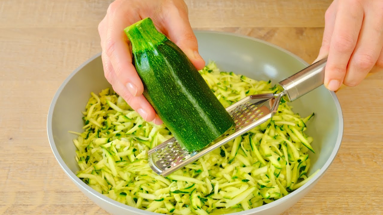 Better than pizza! Just grate 1 zucchini! Delicious and easy zucchini recipe! [Vegan] ASMR cooking