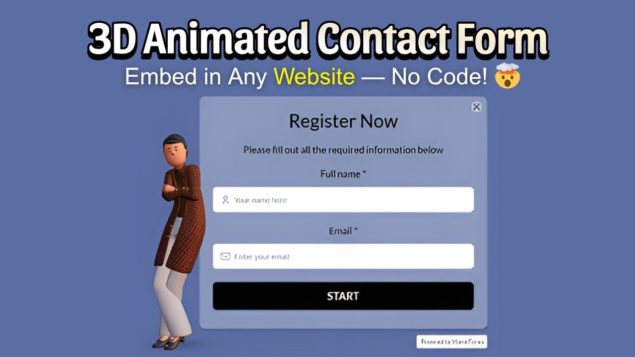 Create 3D Animated Contact Form with Visme AI 🔥 | Embed in Any Website Without Coding