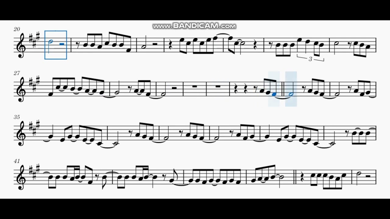Miley Cyrus - Flowers _ Key of A _ for Eb instruments sheet music
