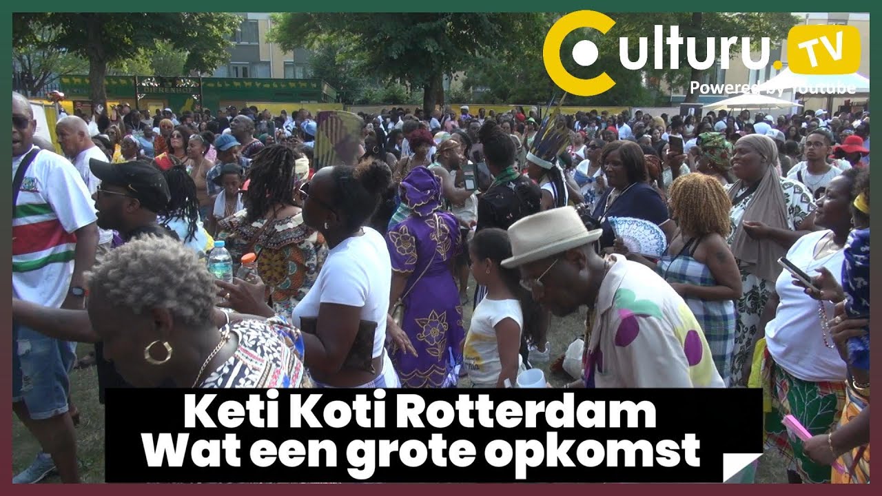 Rotterdam viert Keti Koti 2025. Een hele grote opkomst. Heel druk en warm