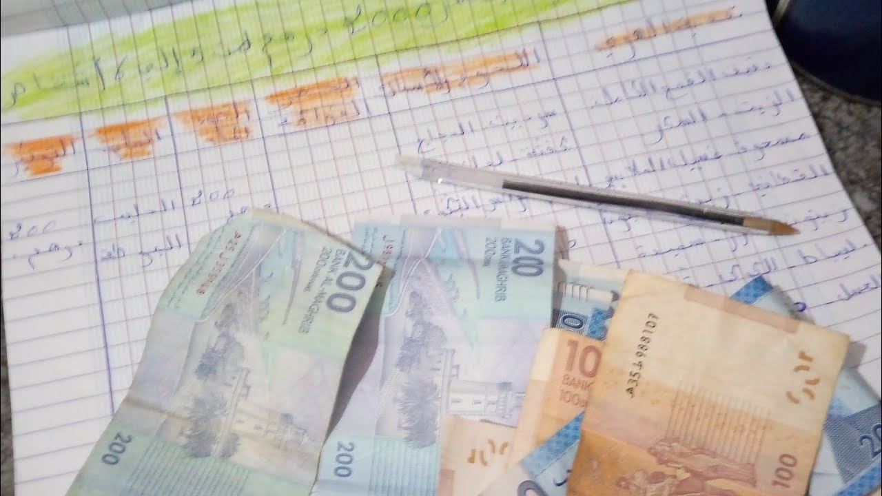 شديتي المصروف الشهري 🤑 تقسيم الميزانية الشهر 2000درهم🤑6اشخاص والتوفير منها