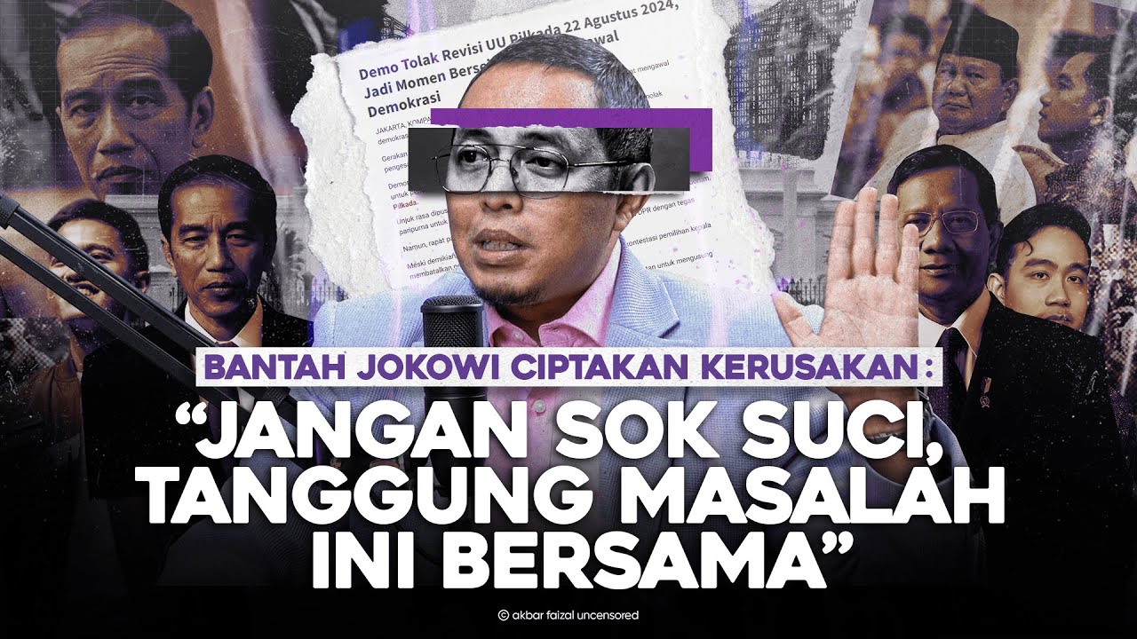 BANTAH JOKOWI CIPTAKAN KERUSAKAN: 