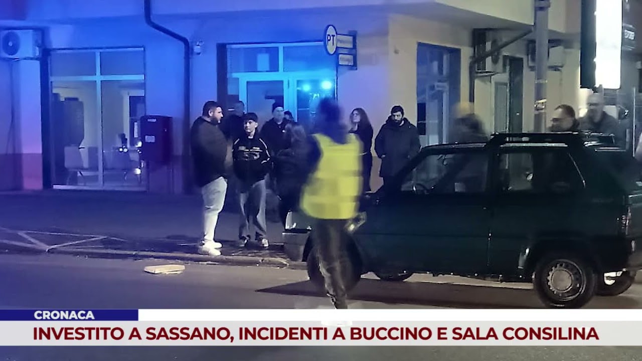 CRONACA. INVESTITO A SASSANO, INCIDENTI A BUCCINO E SALA CONSILINA
