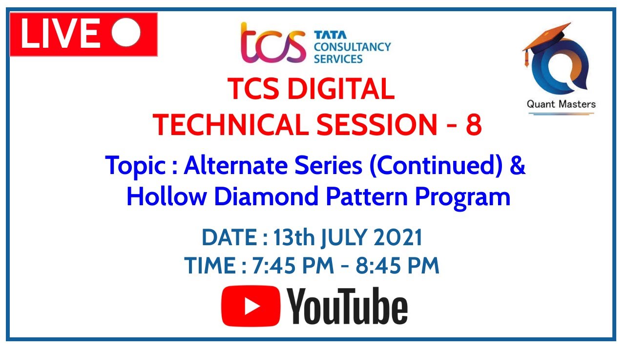 TCS DIGITAL 2021 | LIVE TECHNICAL TRAINING SESSION - 8 #tcsdigital