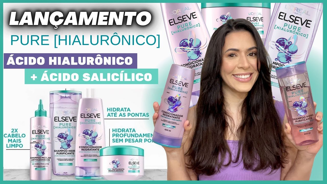 RESENHA ELSEVE PURE HIALURÔNICO L'Oreal Paris [Ácido Hialurônico + Ácido Salicílico] | Larisse Gama