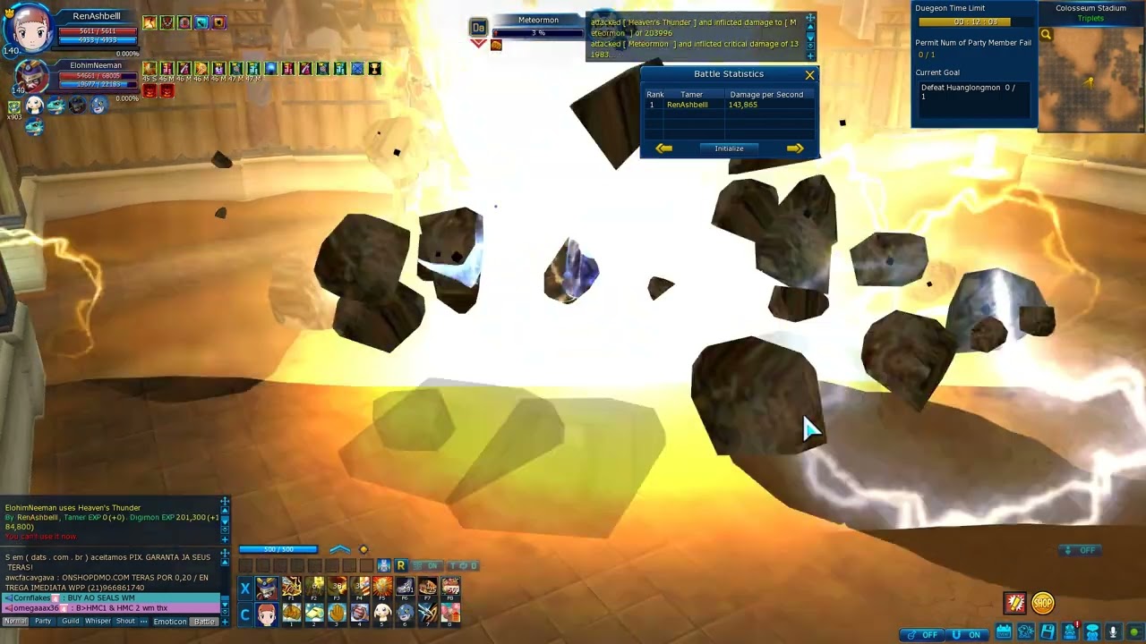 Digimon Masters Online (NADMO) Susanoomon (Awaken) VS COLO (Hard Mode) 2024 08 19