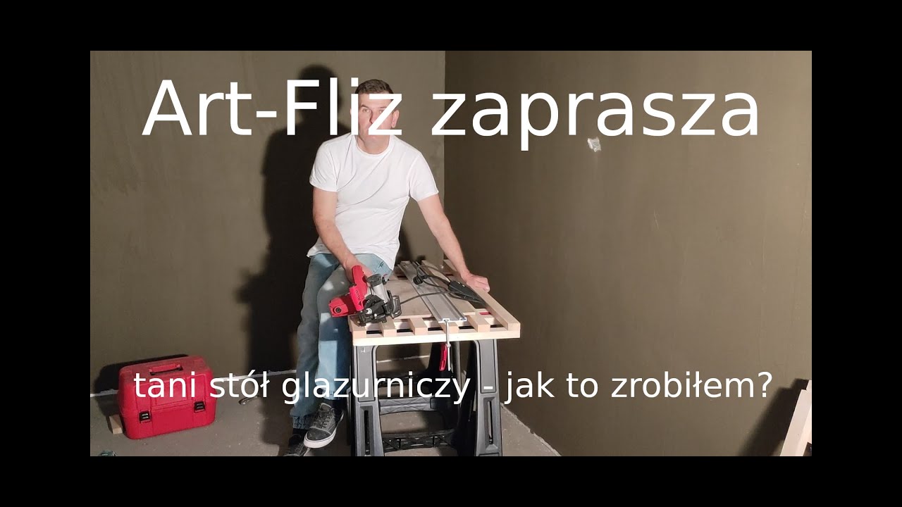 Stół glazurniczy , warsztatowy - tani i prosty sposób wykonania..