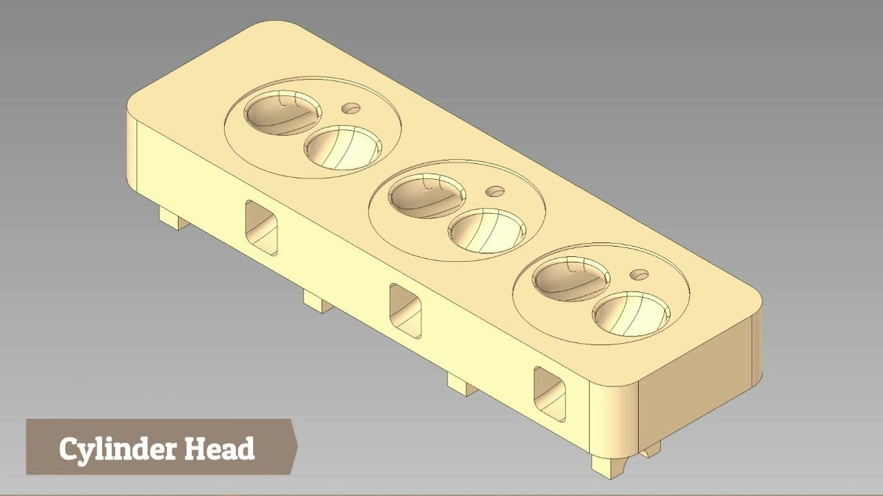 Engine Cylinder Head || Autodesk Inventor Tutorial