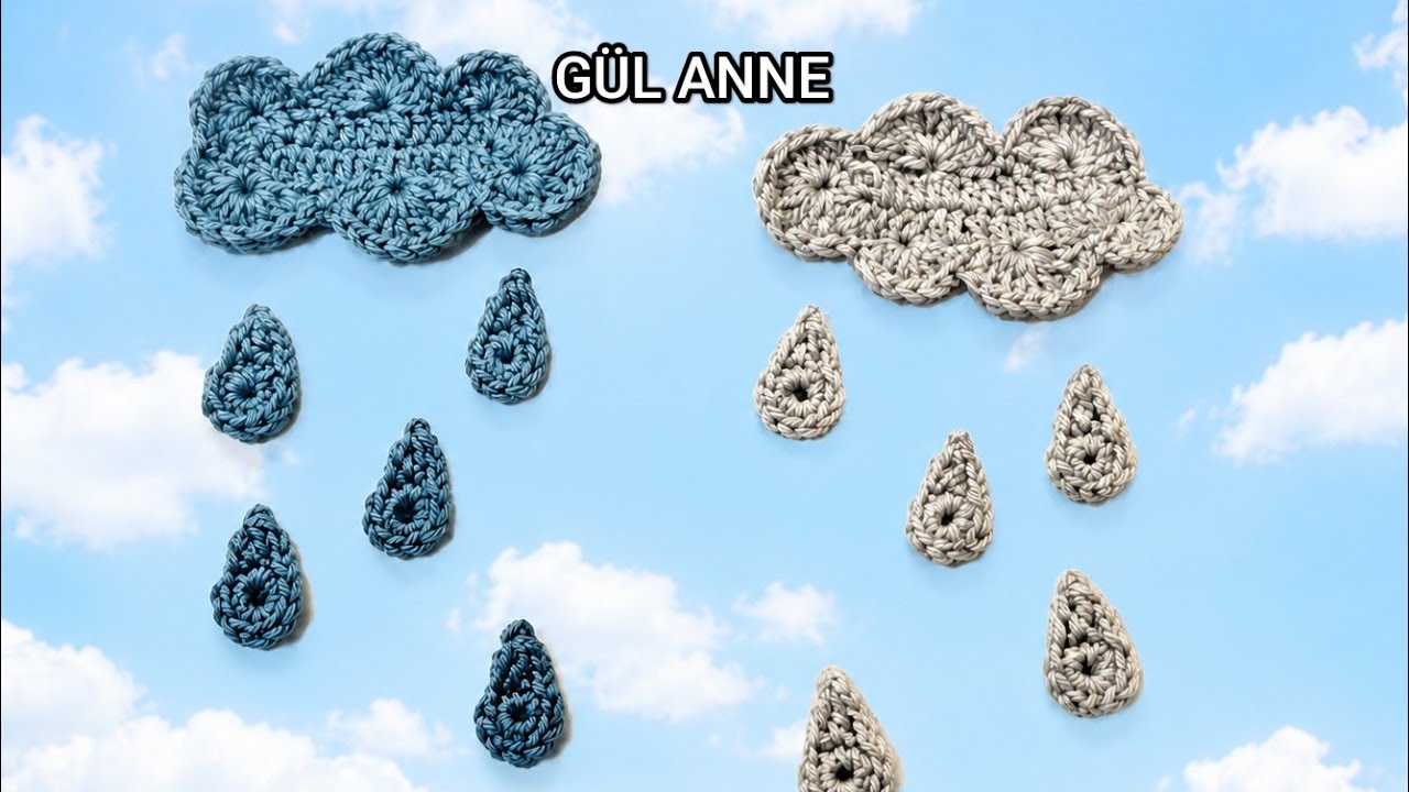 Kolay tığ işi bulut figür yapımı ☁bebek örgüleri easy crochet
