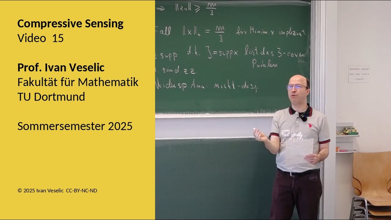 Compressive Sensing TU Dortmund Video 15