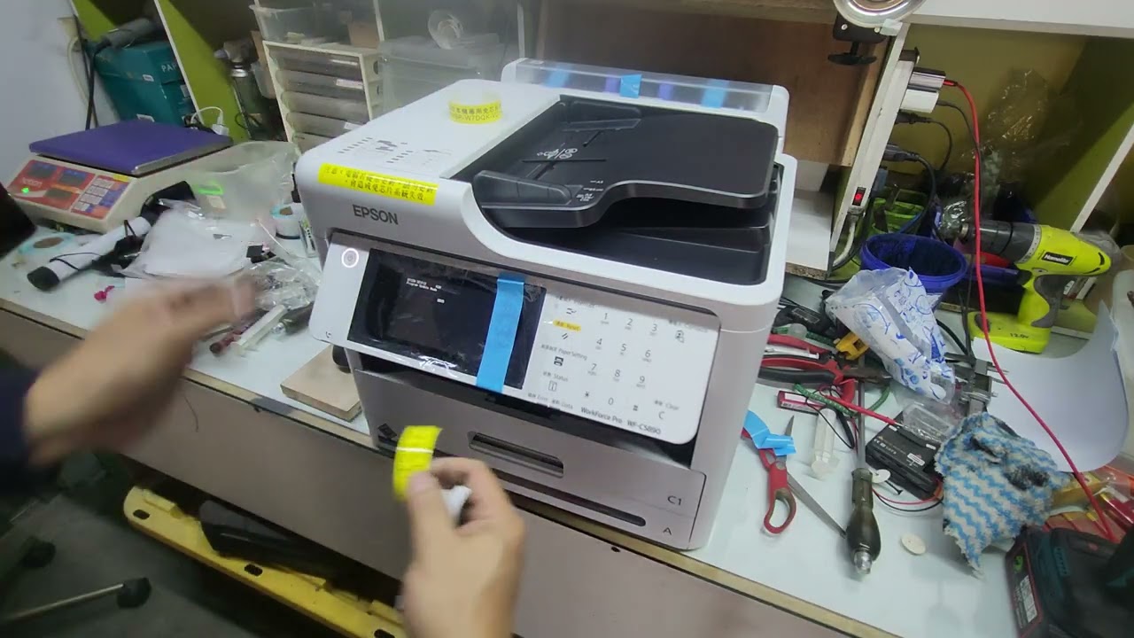 【改裝紀錄】EPSON WF-C5890 連續供墨改裝紀錄 #軟改刷機免晶片 #四色全改黑色顏料墨水 #極光墨水 #最後一台可軟改的新機 20260102