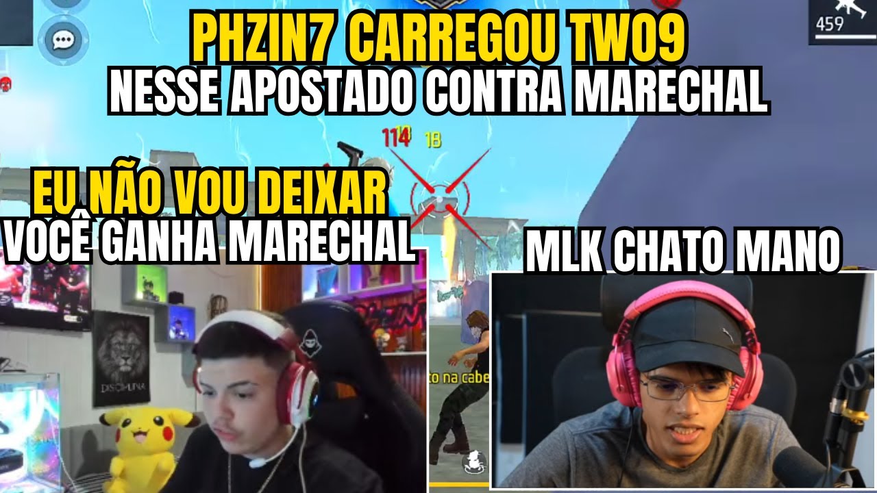 PHZIN7 DEU A VIDA PRA CARREGAR O TWO9 NESSE APOSTADO CONTRA O MARECHAL!!!