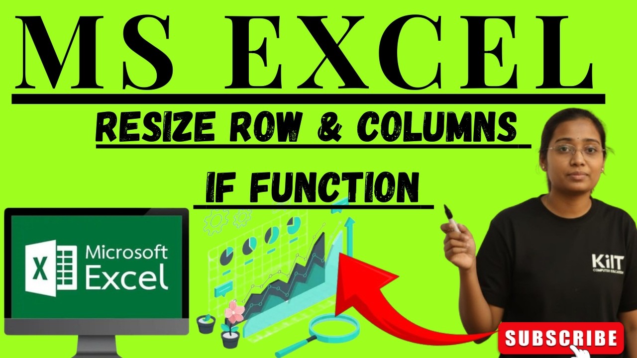 Microsoft Excel – Resize Row & Columns and IF Function Tutorial | #MSExcel #ExcelOdia #IFFunction |