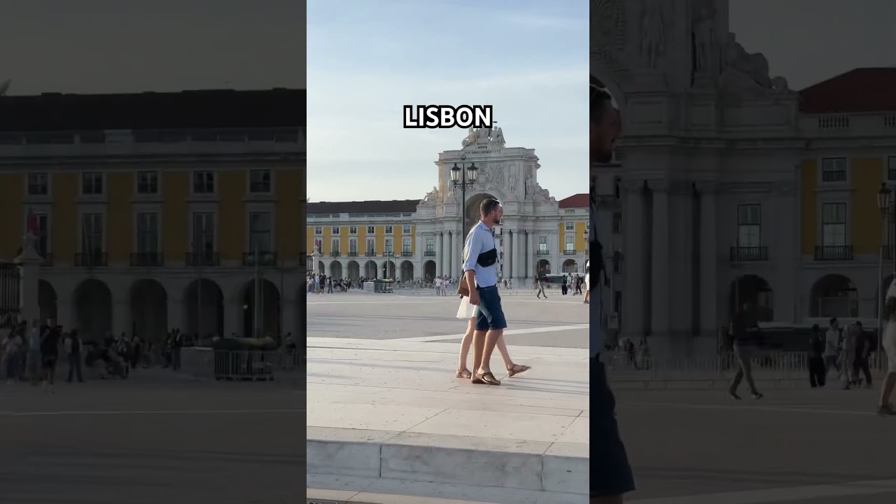 Driving downtown Lisbon 