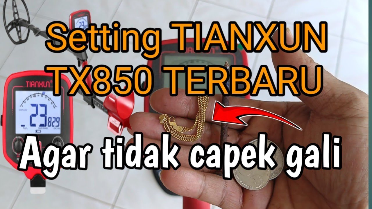 Cara setting metal detektor tiaxun tx850 terbaru, Tx850 Red tx850 #bagasdetector