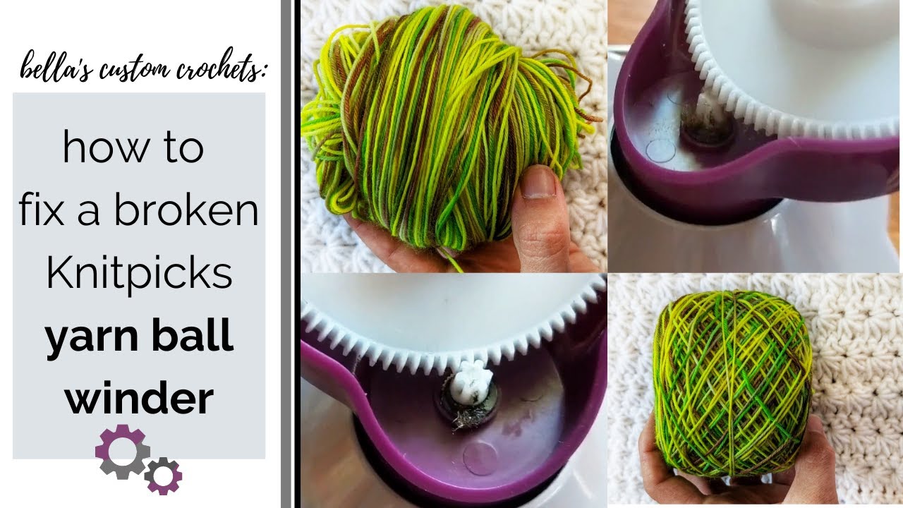 How to fix a broken KnitPicks Yarn Ball Winder. Ball winder slipped gears? Tangled yarn? I can help!