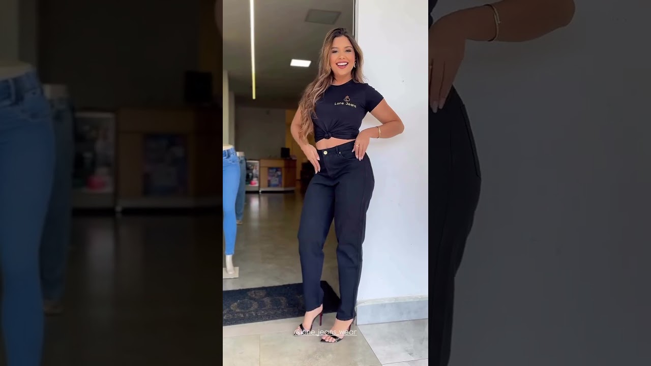 CALÇA MOM PRETA