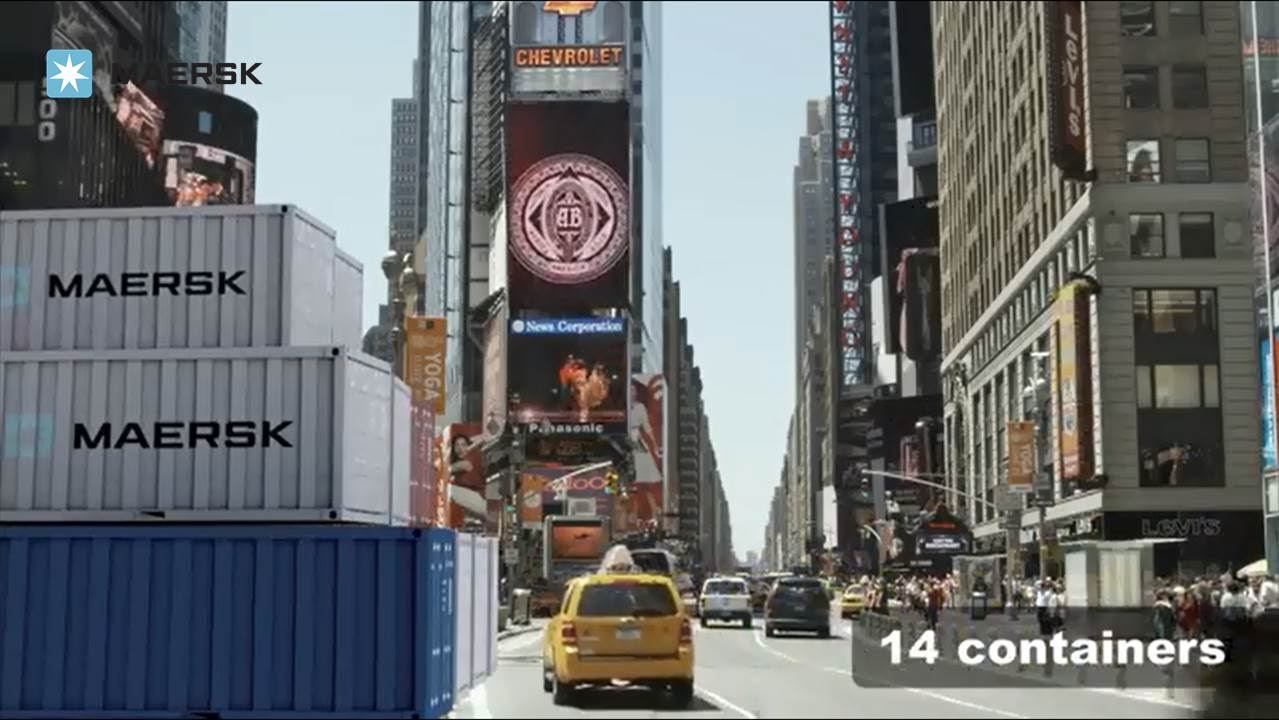 Maersk Line - Triple-E: 18,000 containers: Enough to fill Times Square