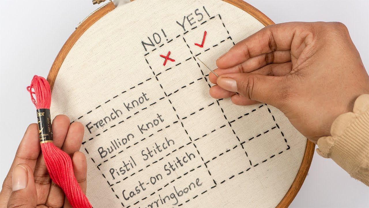Top 05 Mistakes Beginners Make in Hand Embroidery Stitches | Beginners' Embroidery Tutorial