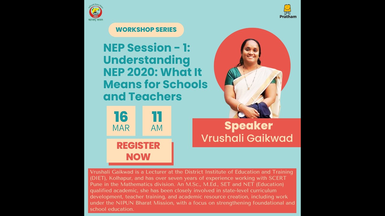 Understanding NEP 2020 for Schools & Teachers | NEP Workshop Series | Majhi Shala Majha Swabhimaan
